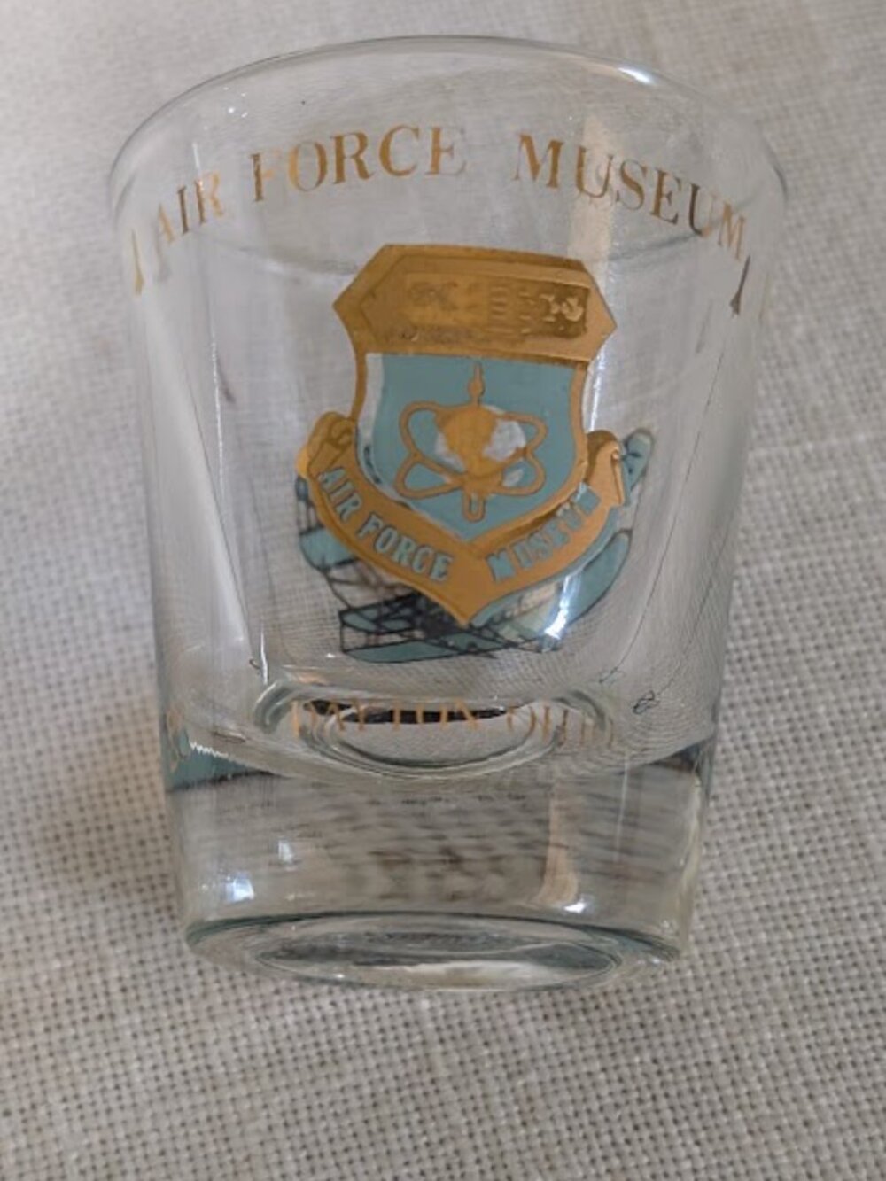 SHOT GLASS - U.S. Air Force Museum shot glass from Dayton, Ohio